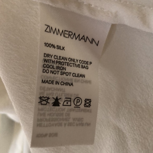 Zimmermann Silk Embroidered edged Scallop Ruffle V-Neck spaghetti strap camisole - Picture 3 of 9